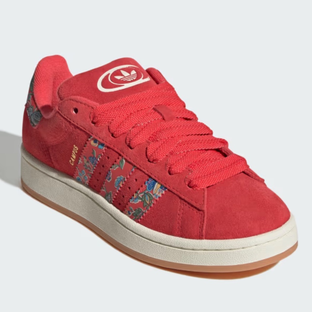 adidas x Liberty London Campus 00s Floral Red / Cream White / Gold Metallic